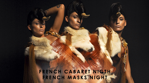 French Cabaret Nigth French Masks Night